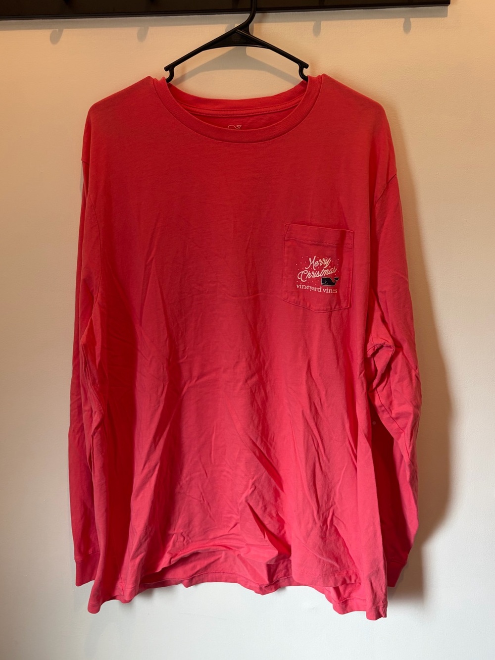 Men’s vineyard vines long sleeve shirt mrrrt Christmas size xxl pink/salmon